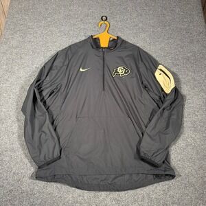 Nike Colorado Buffaloes 1/4 Zip Pullover Mens XL Black Lightweight NCAA
